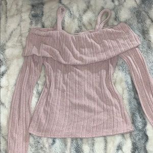 Off the shoulder knitted top